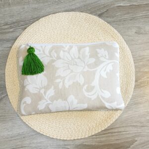 clutch flores cámel