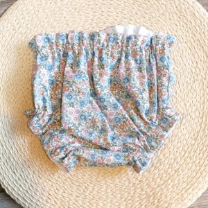 cubrepañal flores azul 3 6meses