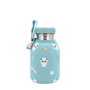 botella acero con funda pandas in space 350ml